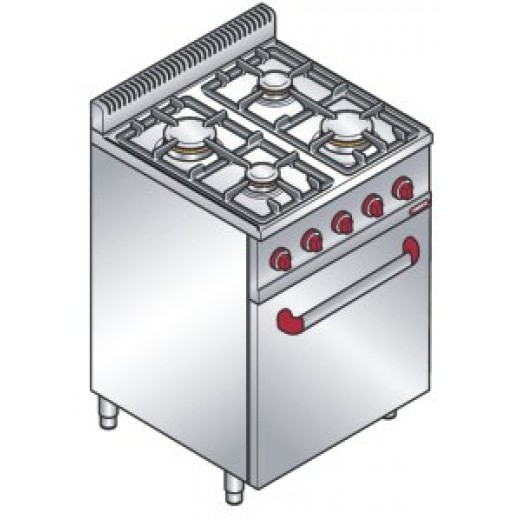 Plynový sporák s troubou G6F4PW+FG1
